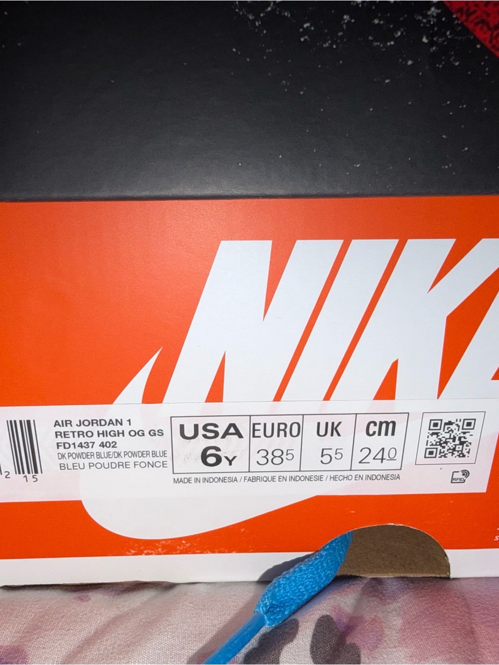 Nike Kids' Air Jordan 1 Mid - Blue/White - Picture 5 of 5